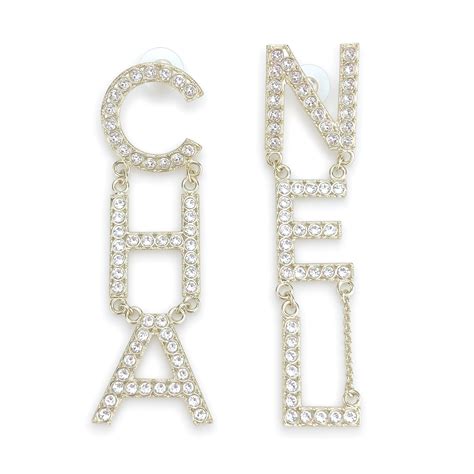 chanel letter earrings amazon|chanel swarovski earrings.